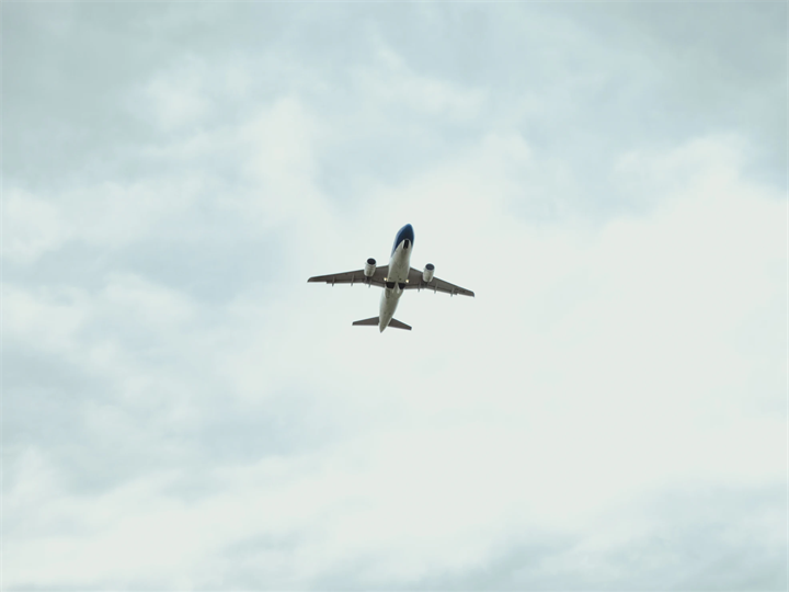 Plane in blue sky