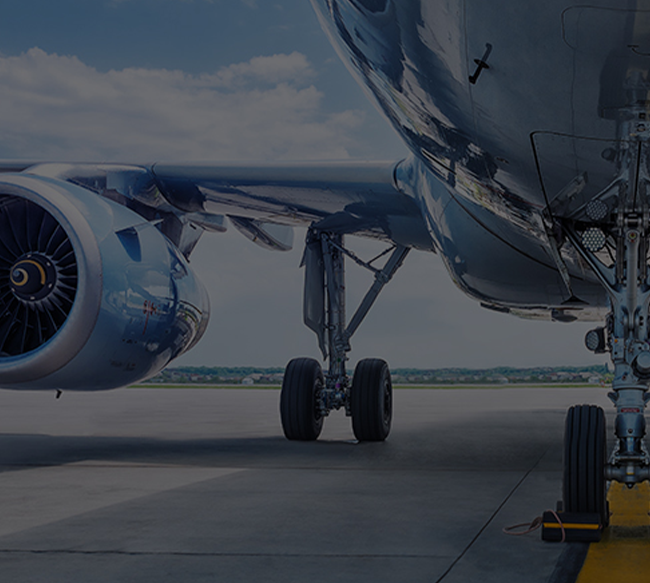 Partshot of plane on runway