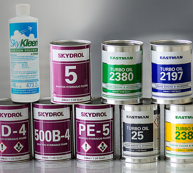 Stack of Eastman & Skydrol products 