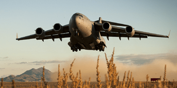 military aircraft in the sky