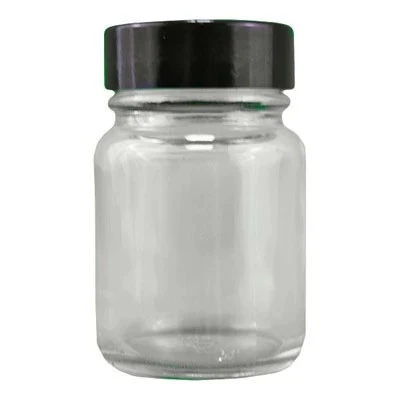 AZPACK Glass Jar (Wide Neck) 30ml With 33/R3 Black Cap (Box Of 40)