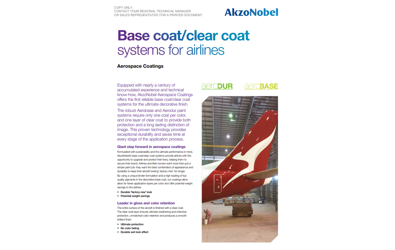 Airlines Base Coat Clear Coat Process brochure