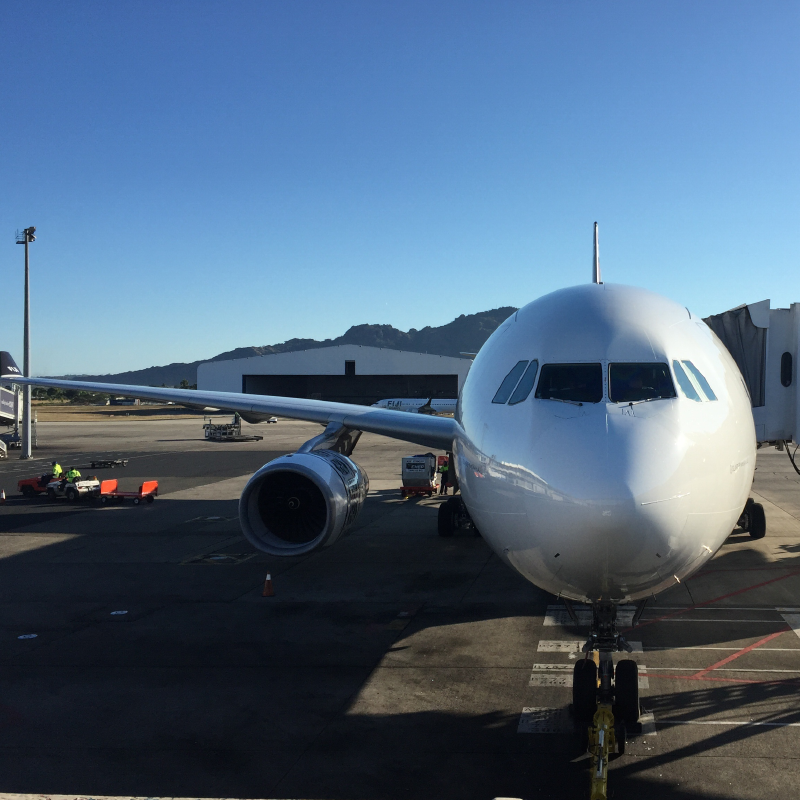 Jumbo jet on runway