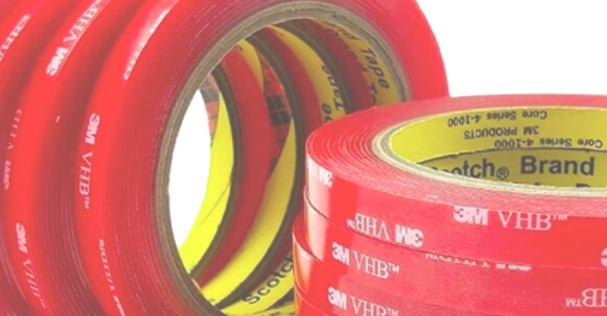 Close up of red tape