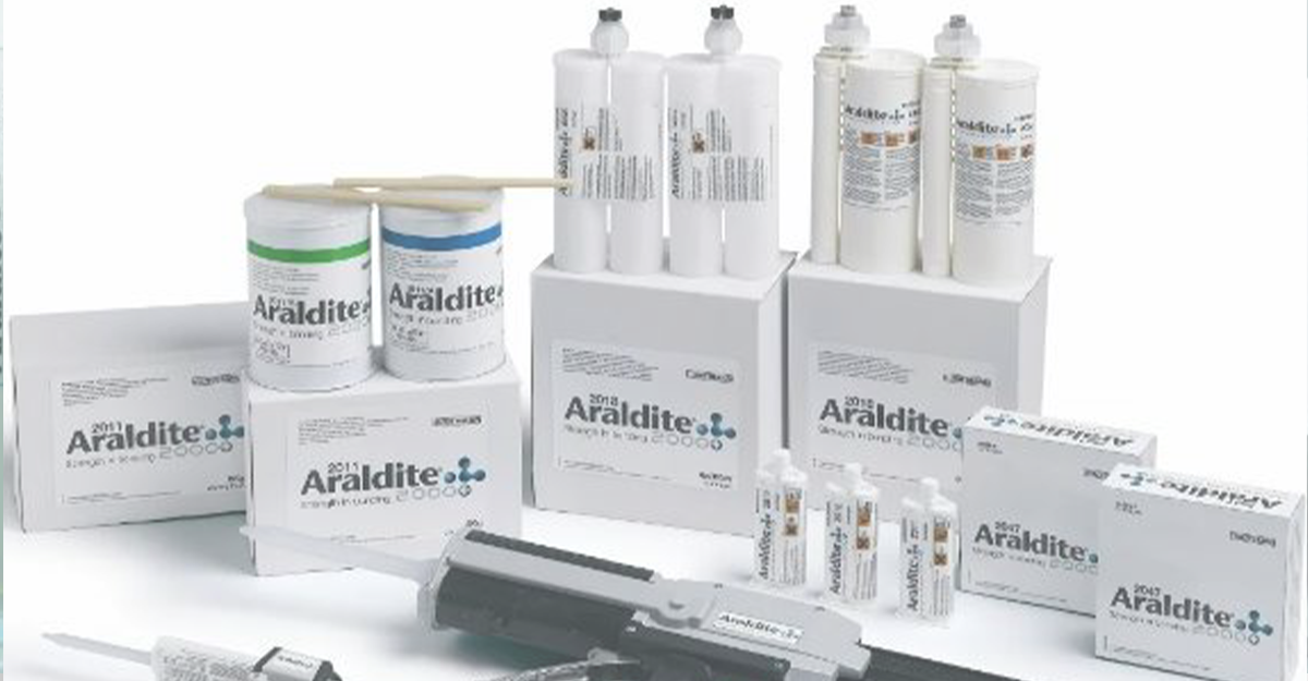 Araldite products laid out