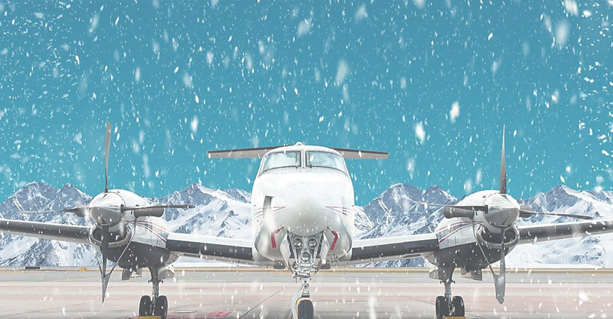 Aircraft in the snow