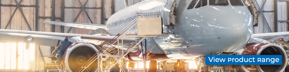 Large aircraft in hangar