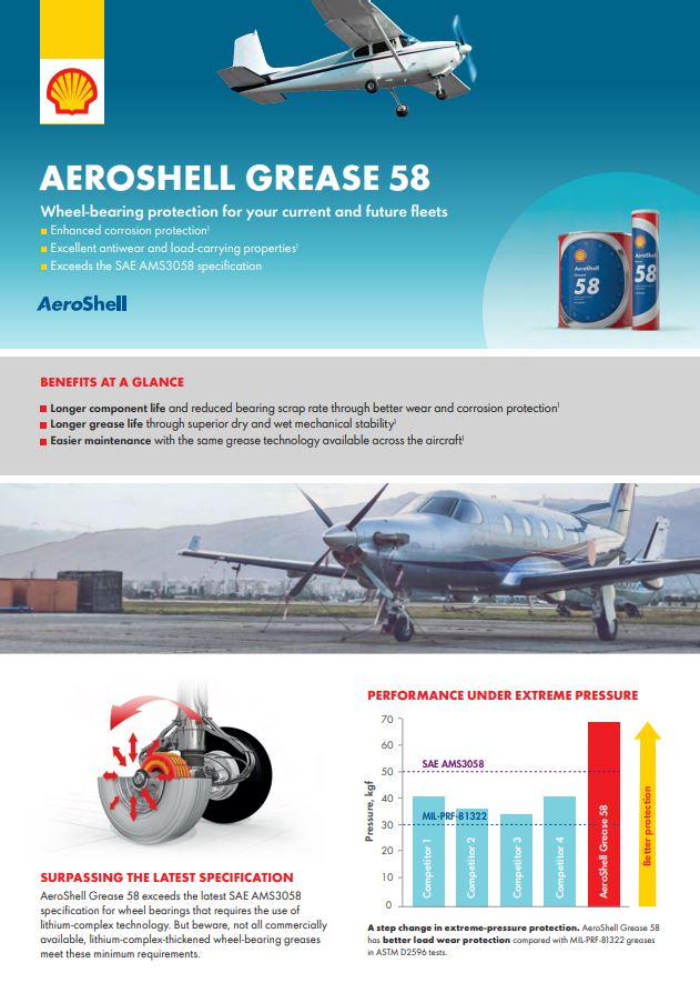 AeroShell Grease 58 Sell Sheet cover