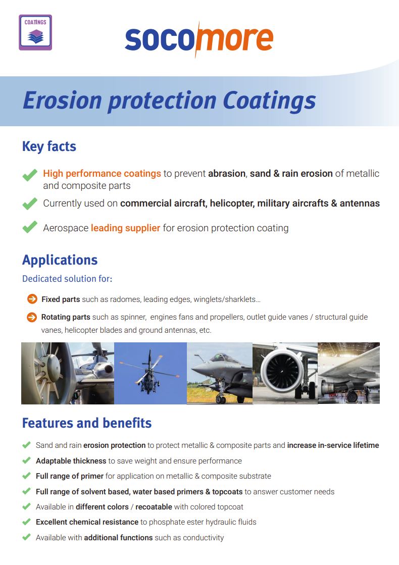 Socomore Erosion Coating Protection brochure cover
