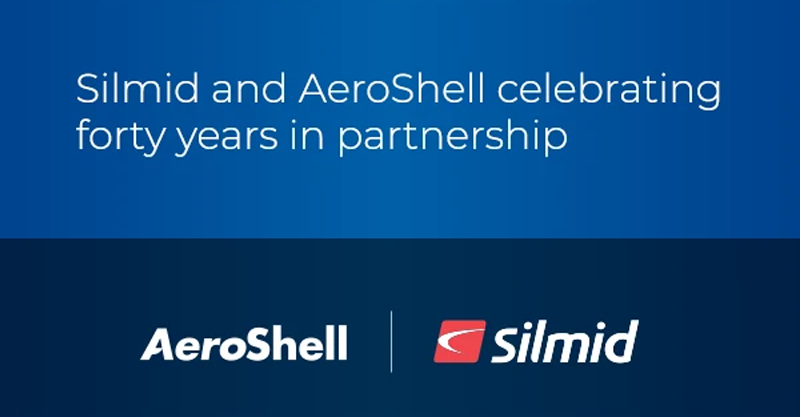AeroShell and Silmid partnership text based graphic