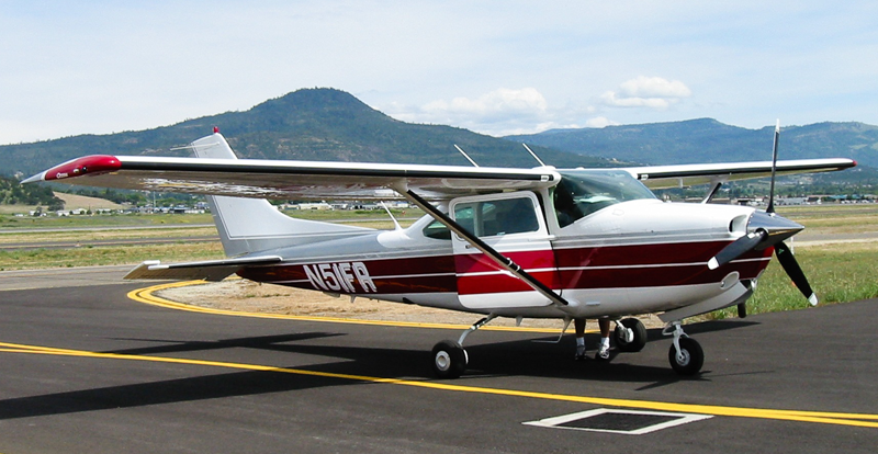 light aircraft on runway