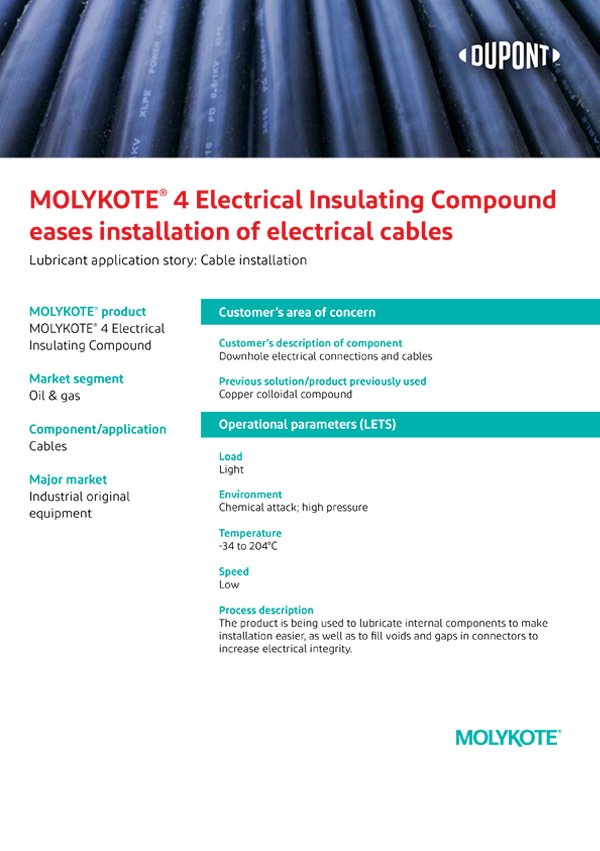 Molykote 4 Application Story brochure cover