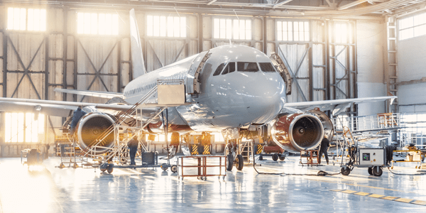 aircraft in hangar