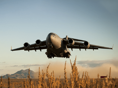 large aeroplane taking off