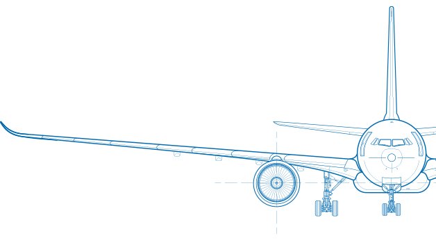 Diagram of an aeroplane