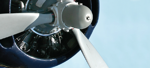 Close up of engine and rotor blades