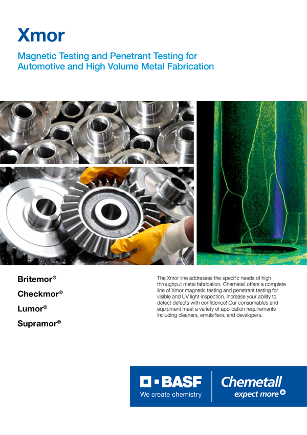 xmor magnetic and penetrant testing brochure