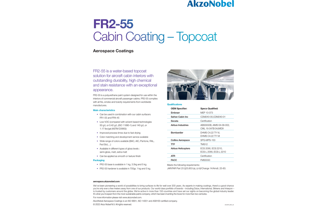 AkzoNobel cabin coating topcoat brochure