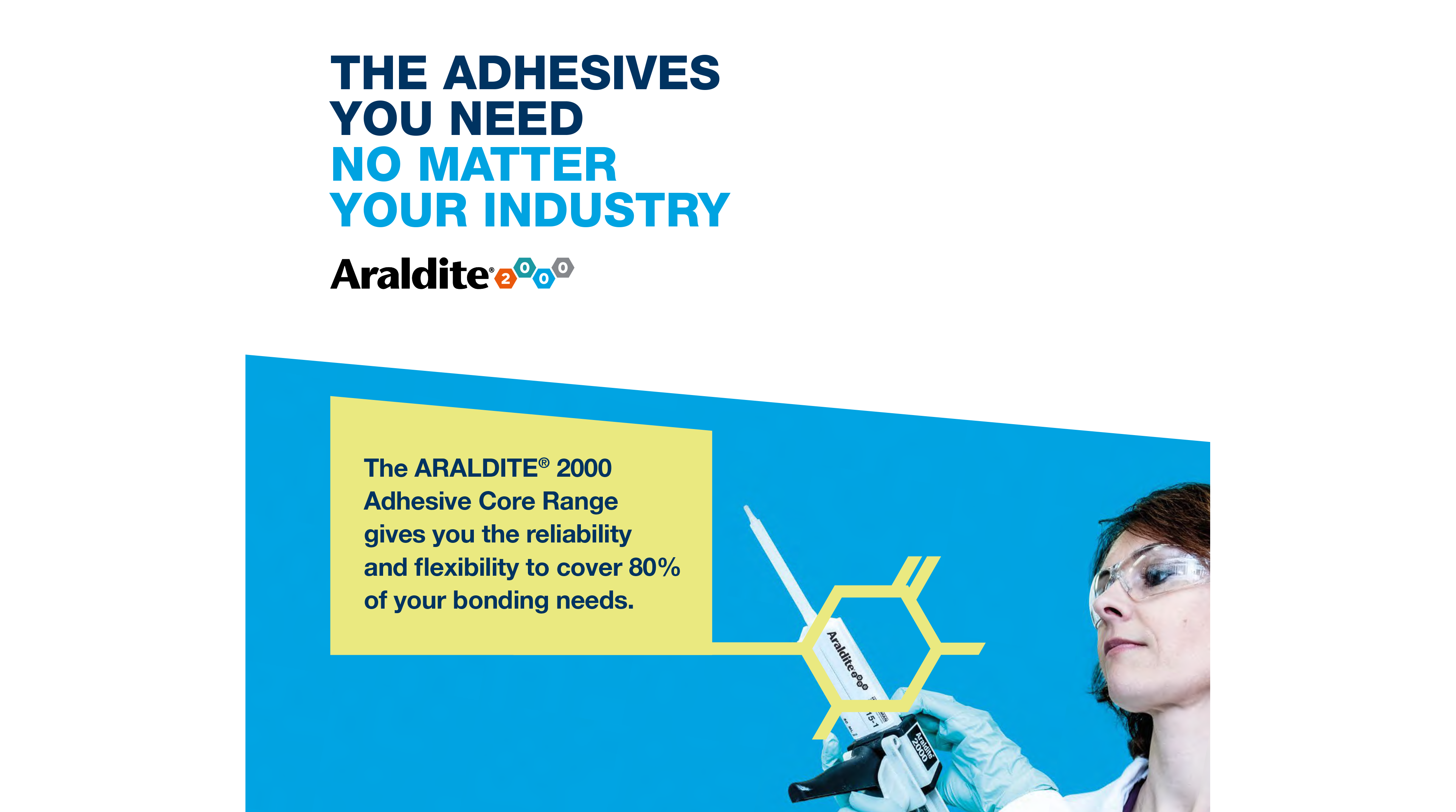 Araldite 2000 core range banner