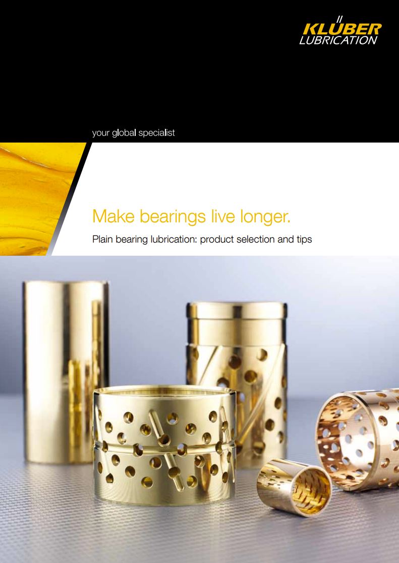 Klüber Plain Bearings brochure