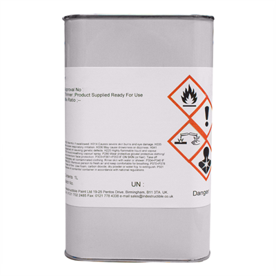 Indestructible Paint PL106 Red Stop Off Lacquer 1Lt Tin