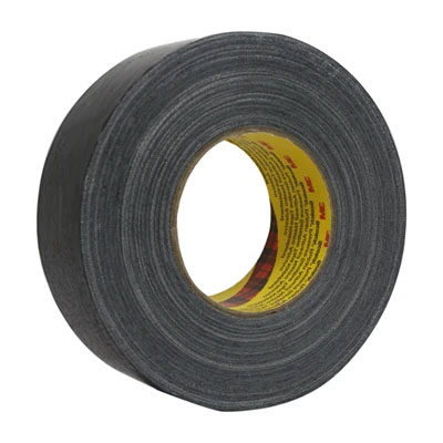 3M 3998 Black Waterproof Cloth Tape 50mm x 50Mt Roll