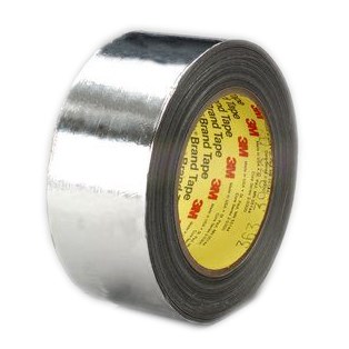3M 363 High Temperature Aluminium Foil/Glass Cloth Tape 1/2in x 36Yd Roll