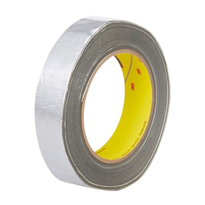 3M 363 Silver Aluminum Foil Glass Cloth Tape Hi Temp 1" x 36yds. 1 roll 17294 