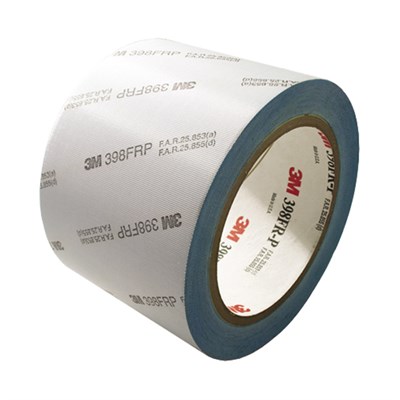 3M 398-FR Flame Retardant Glass Cloth Tape 4in x 36Yd Roll