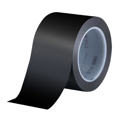 3m 4712 Black Vinyl Tape 48in X 36yd Roll Silmid America