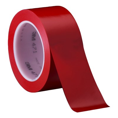 3M 471 Vinyl Tape Red 2in x 36yd Roll