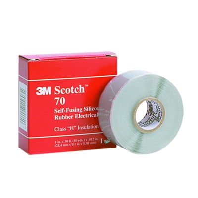 3M Scotch 70 Silicone Rubber Electrical Tape 25mm x 9Mt Roll *A-A-59163 Class 1 Type 1
