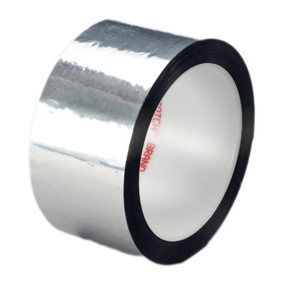 3M 850 Polyester Film Tape Silver 1in x 72yd Roll