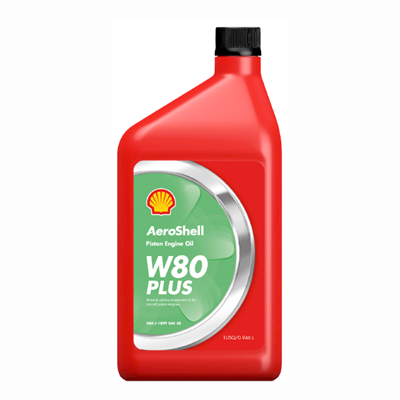 Aeroshell Piston Oil W80+ *J-1899 SAE Grade 40 available in various sizes