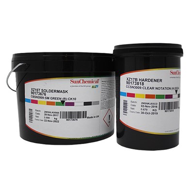 Sun Chemical Xz15T 2Kg / Xz17B 0.670Kg Two Pack Thermally Curing Solder Resists