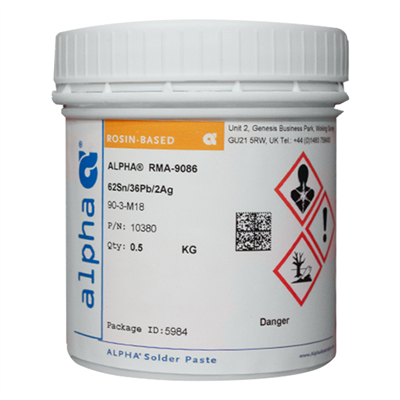 Alpha Opti Line 9086 No Clean Solder Paste 500gm 62/36/2 (Fridge Storage 2°C-5°C)
