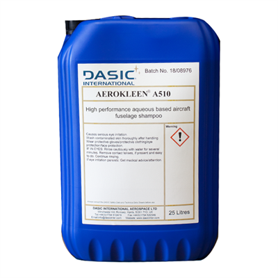 Dasic Aerokleen A510 Water Based Aircraft Exterior Cleaner 25Lt Pail *Boeing D6-17487 *AMS 1526C
