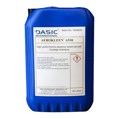 Dasic Aerokleen A510 Water Based Aircraft Exterior Cleaner 25Lt Drum *Boeing D6-17487 *AMS 1526C