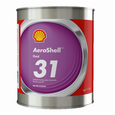 Aeroshell Fluid 31 Aircraft Hydraulic Fluid 1USG Can *MIL-PRF-83282D *OX-19