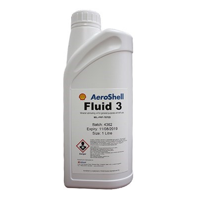 Aeroshell Fluid 3 General Purpose Mineral Lubricating Oil available in various sizes