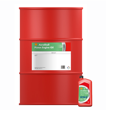 AeroShell Piston Engine Oil W 15W-50 in various sizes