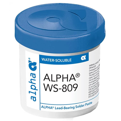Alpha WS-809 SN63/PB37/AG2 Water Soluble Solder Paste 500gm Pot (Fridge Storage 0 - 10°c)