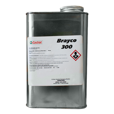 Castrol Brayco 300 Water Displacing Lubricating Oil (OX-18) (O-190) 1USQ Can *MIL-PRF-32033 Type I