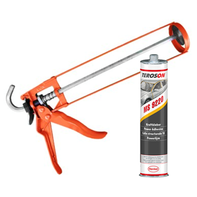 Henkel Teroson MS 9220 Black 310ml Cartridge and Skeleton Sealant Gun Kit