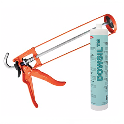 Dow Corning 744 RTV White 310ml Cartridge and Skeleton Sealant Gun Kit