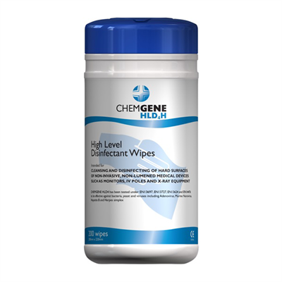 Chemgene HLD4H High Level disinfectant Wipes (Pack of 200)