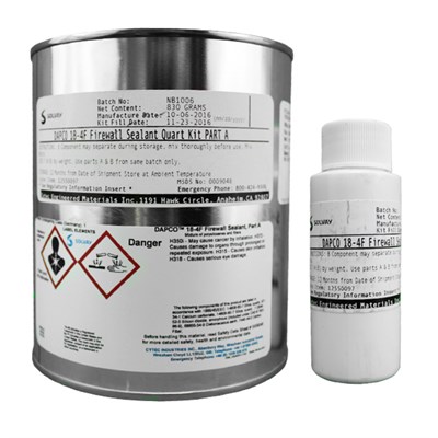 Dapco 18-4F Silicone Firewall Sealant 1USQ Kit *BMS5-63 Revision N Form K Class B4 Type I