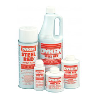 Dykem Steel Red Layout Fluid 4oz Brush Can