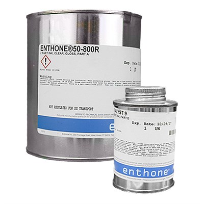 Enthone 50-800R CAT-L-INK Gloss Clear Screen Printing Ink and Catalyst 9 A/B Kit (Part A=1USQ/Part B=4oz)