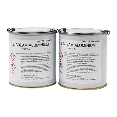 Double Bond Cream 2 Part Structural Adhesive/Filler Aluminium 1Kg Kit